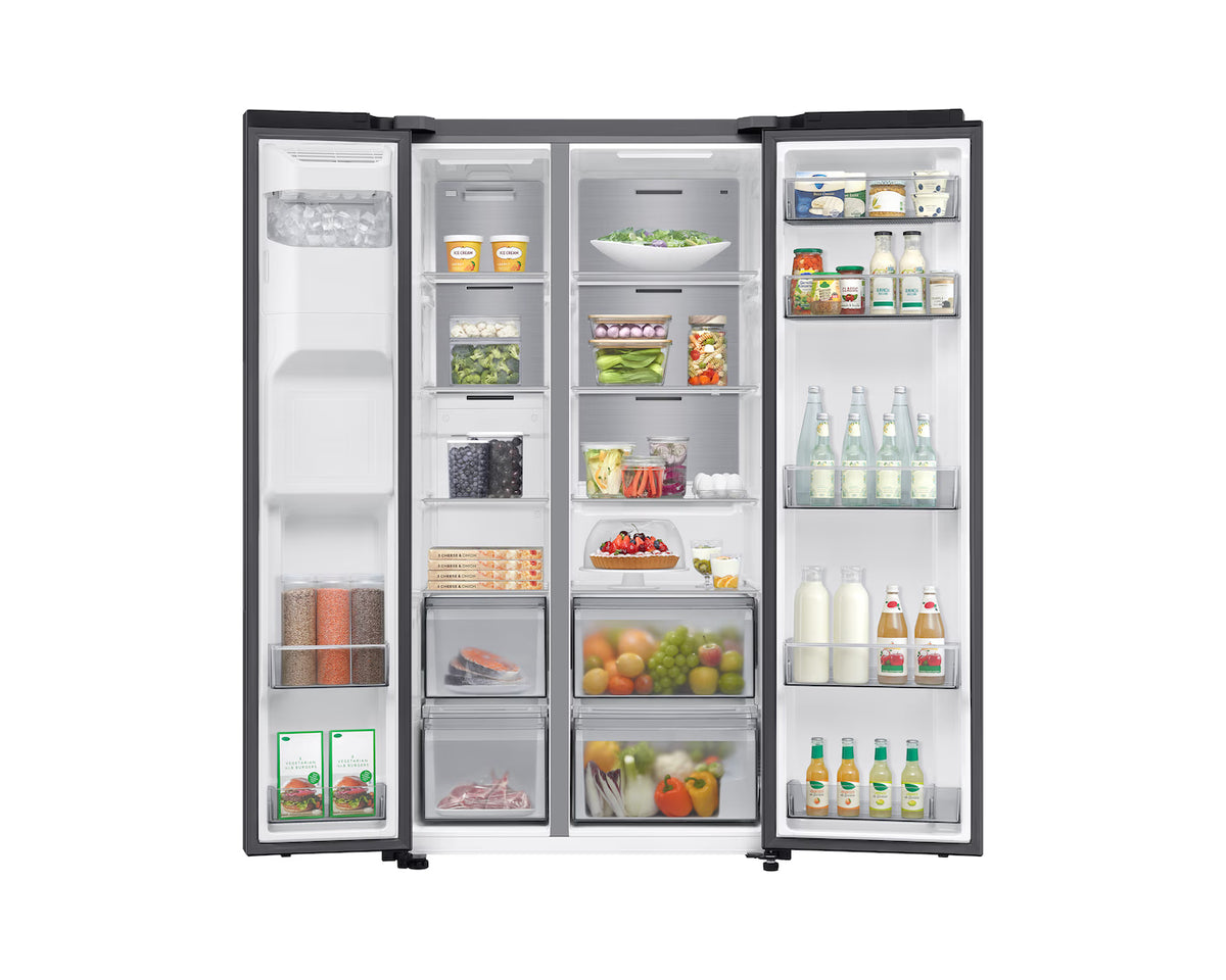 Samsung Series 6 SpaceMax™ RS70F64KEFEU Wifi Connected Total No Frost American Fridge Freezer - Black - E Rated-2