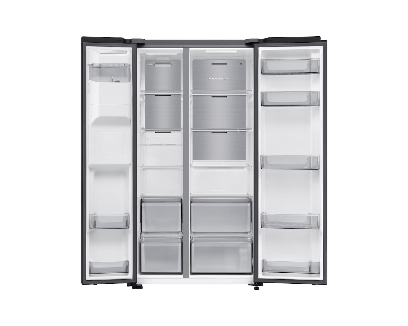 Samsung Series 6 SpaceMax™ RS70F64KEFEU Wifi Connected Total No Frost American Fridge Freezer - Black - E Rated-6