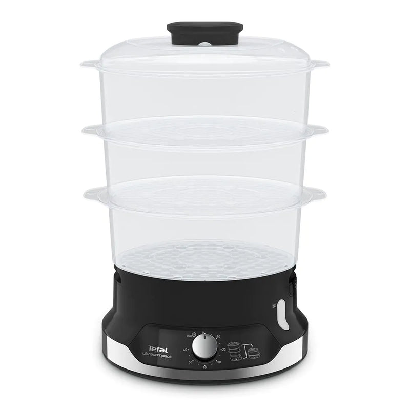 Tefal UltraCompact VC204865 Food Steamer - Black-1